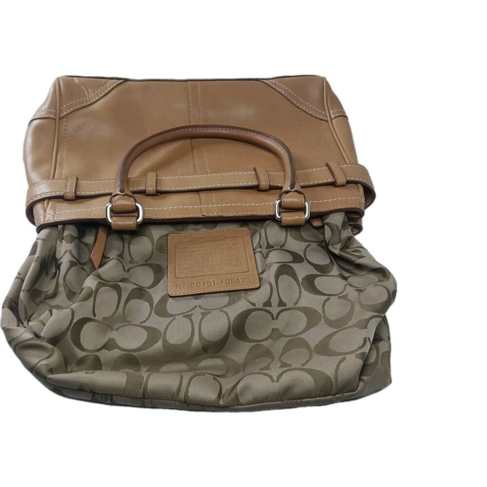 Coach Hampton F08A70 Shoulder Bag Brown Leather Tassel Belted Vintage Y2K - Picture 9 of 10